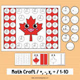 Canada Day Math Craft Canadian Flag Activities Addition Su