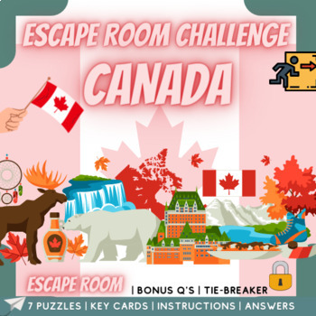 Preview of Canada - Escape Room Challenge