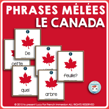 Preview of Canada-themed French Scrambled Sentences: phrases mêlées | Le Canada