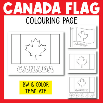 Preview of Canada Flag Coloring Page| Canada Posters Template | Remembrance Day