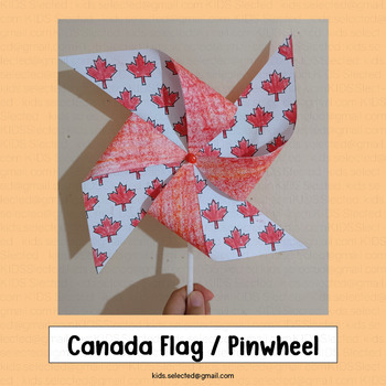 Preview of Canada Flag Craft Canada Day Activities Pinwheel Coloring Pages Kindergarten