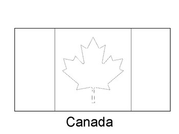 Preview of Canada Flag Printable , Canada  Flag Coloring Sheet