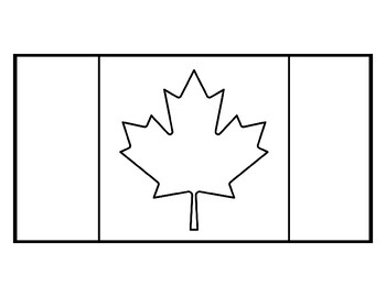 canada flag coloring page