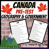 Canada Geography & Government Pretest W/keys