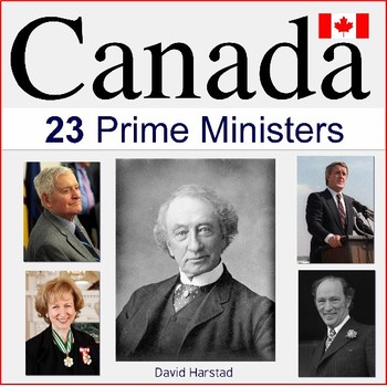 Preview of Canada Government and History | 23 Prime Minister Clip Art Posters (K-12)