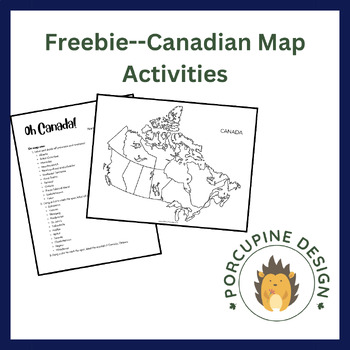 Preview of Canada Map Activity-- blank maps, assignments, criteria