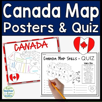 Preview of Canada Map Practice |  Maps, Mnemonic Device, Practice Sheet & Canada Map Test