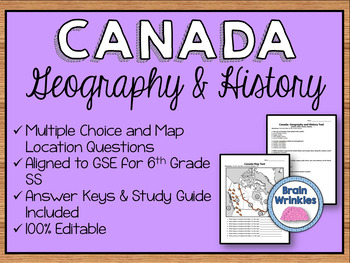 Preview of Geography and History of Canada Assessment (SS6H2, SS6G4-6)