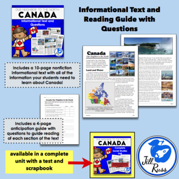 Canada: Our Neighbor to the North Informational Complex Text & Questions