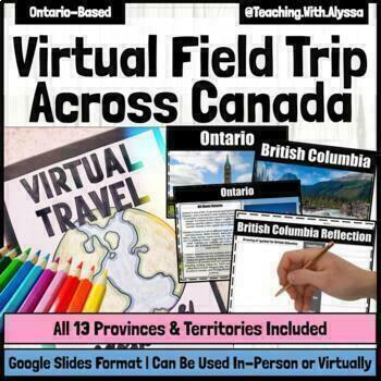 Preview of Canada Provinces and Territories Virtual Field Trip Project | Google Slides
