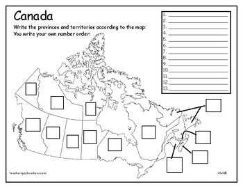Canada Provinces and Territories - worksheets by Aleli | TPT