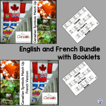 Preview of Canada Research: English And French Booklets, Flags and Symbols Of Canada Bundle