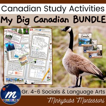 Preview of Canada Study GROWING Bundle Reading Writing Research Activities