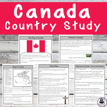 Canada Unit Study by Simple Living Creative Learning | TPT