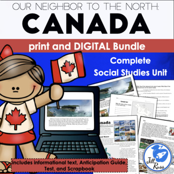 Preview of Canada Unit with Informational Text, Print & Digital Distance Learning Bundle