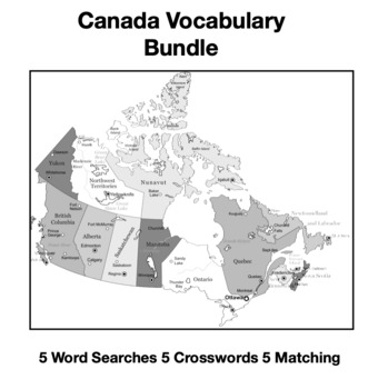 Preview of Canada Vocabulary Bundle