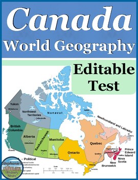 Canada World Geography Test By Stephanie S History Store TPT   Original 10421179 1 