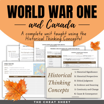 Preview of Canada and World War One: Complete Unit - Digital & Print!