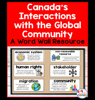 Preview of CANADA'S INTERACTIONS WITH THE GLOBAL COMMUNITY WORD WALL