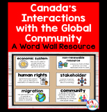 CANADA'S INTERACTIONS WITH THE GLOBAL COMMUNITY WORD WALL
