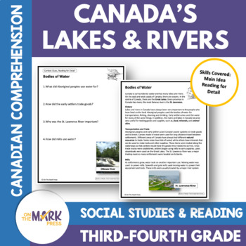 Canada's Bodies of Water, Ontario Lakes & River Google Slides Gr. 3-4