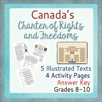Preview of Canada's CHARTER OF RIGHTS AND FREEDOMS Government Gr 8-10 PRINT and EASEL
