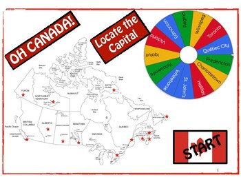 Preview of Canada's Capitals! Spinner Game, Info Pk, Project Outl-Based Ont Soc. Stu. Cur.