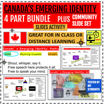 Preview of Canada's Emerging Identity Bundle: Creative Charter Exploration (Editable)