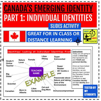 Preview of Canada's Emerging Identity: Part 1 - Individual Identities (Editable/Examples)