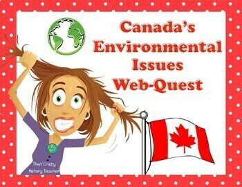 Preview of Canada's Environmental Issues WebQuest Distance Learning