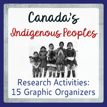 Preview of Canada's INDIGENOUS PEOPLES 15 Organizers Traditional Ways PRINT and EASEL