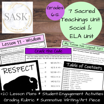Preview of The Seven Grandfather Teachings Unit Plan