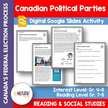 Preview of Canada's Political Parties - Google Slides & Printables!