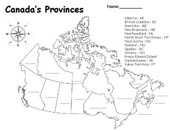 Canada's Provinces Abbreviated by Sable Sampson | TPT