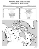 Canada's Provinces, Capitals, and Bodies of Water Quiz and