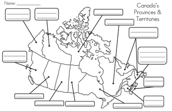 blank map of canada with capitals