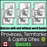 Canada's Provinces, Territories and Capital Cities Map Qui