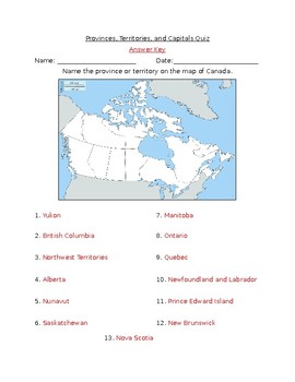 Canada Map Provinces And Capitals Quiz - Canada S Provinces Territories And Capitals Quiz Ontario Curriculum