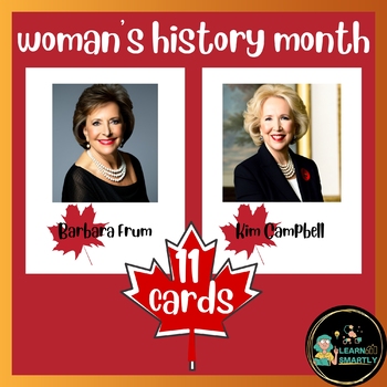 Preview of Canada Woman's History Month, Woman's History Month Flash Cards