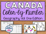 Geography of Canada Volume One: Color-by-Number (SS6G4)