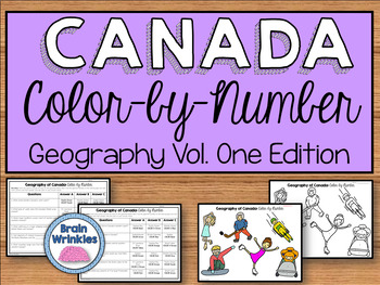 Preview of Geography of Canada Volume One: Color-by-Number (SS6G4)
