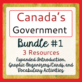 Preview of CANADIAN GOVERNMENT BUNDLE #1 of 3 Resources PRINT and EASEL