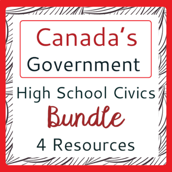 Preview of CANADIAN GOVERNMENT Civics High School BUNDLE PRINT and EASEL