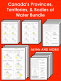 Canada's Provinces, Territories & Bodies of Water BUNDLE!