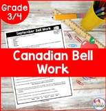 Canadian Bell Work for Grade 3 and 4