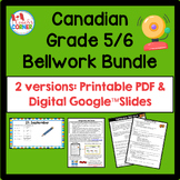 Canadian Bell Work for Grade 5/6 Printable + Digital BUNDLE