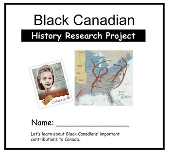 Preview of Canadian Black History Guided Research Project - Print & Go