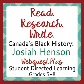 Preview of Canadian Black History JOSIAH HENSON Research Activities PRINT and EASEL