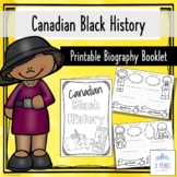 Canadian Black History Month - Biography Booklet + Template