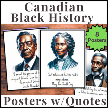 Preview of Canadian Black History Month Bulletin Board | Inspirational Quotes Posters
